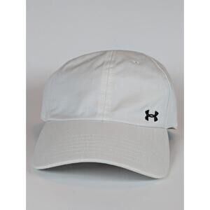 Under Armour White UA Logo Strapback Hat Free Fit Adjustable Golf Dad Cap